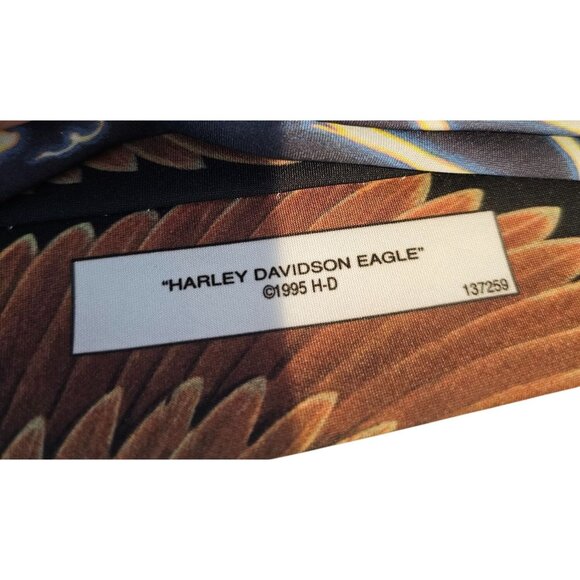 Ralph Marlin Harley Davidson Mens Tie Eagle 1995 Vintage Lightning Bolt Design - Picture 6 of 7